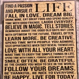 Wall plaque sayings